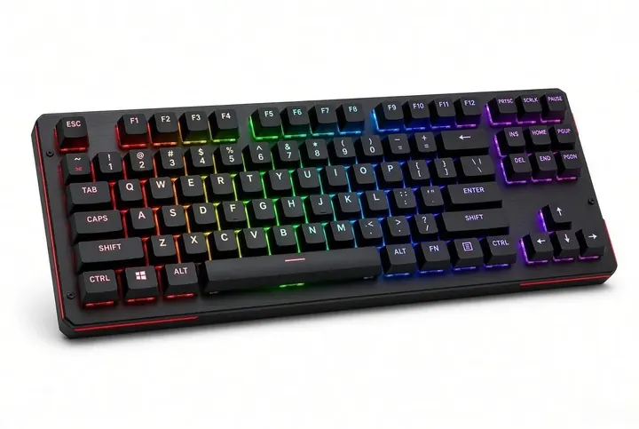 Redragon K552 budget wired TKL mechanical keyboard with RGB backlight