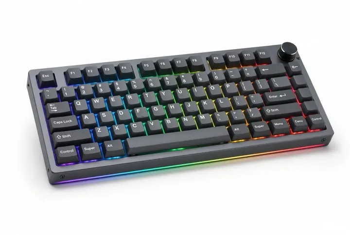 Keychron Q1 Max 75% wireless mechanical keyboard with knob and RGB backlight