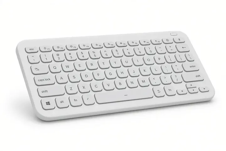 Logitech Pebble Keys 2 K380s compact portable wireless keyboard in white