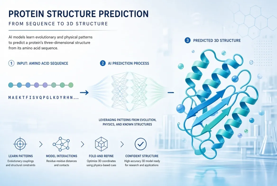 AlphaFold AI predicting 3D protein structures