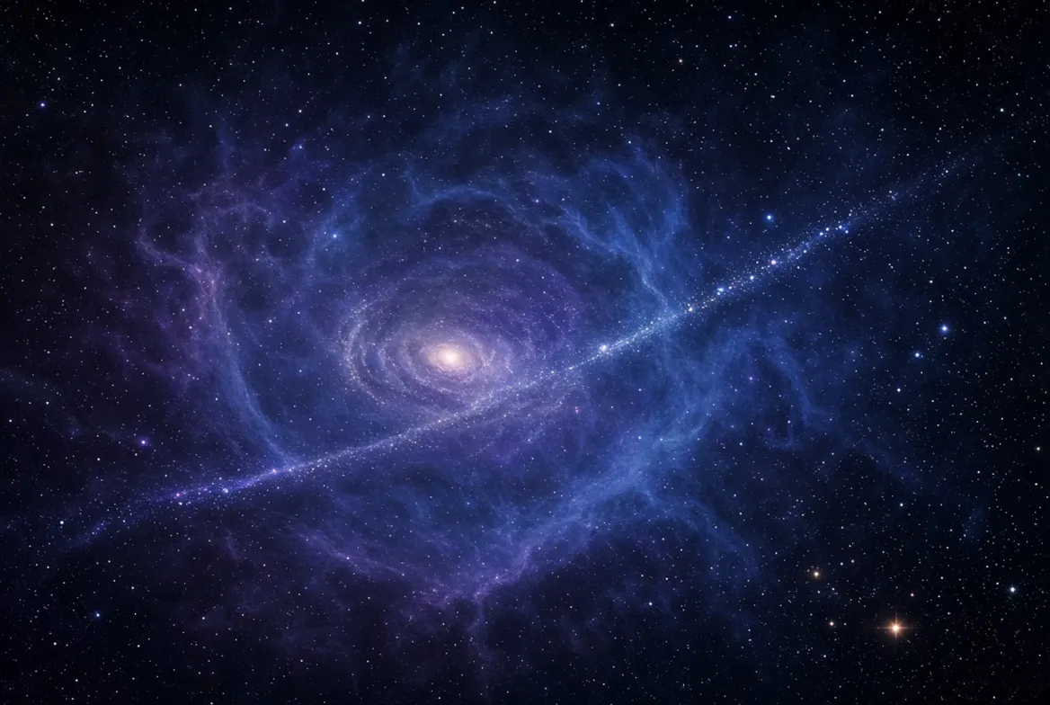 Illustration of the dark matter halo around galaxy UGC 9050-Dw1